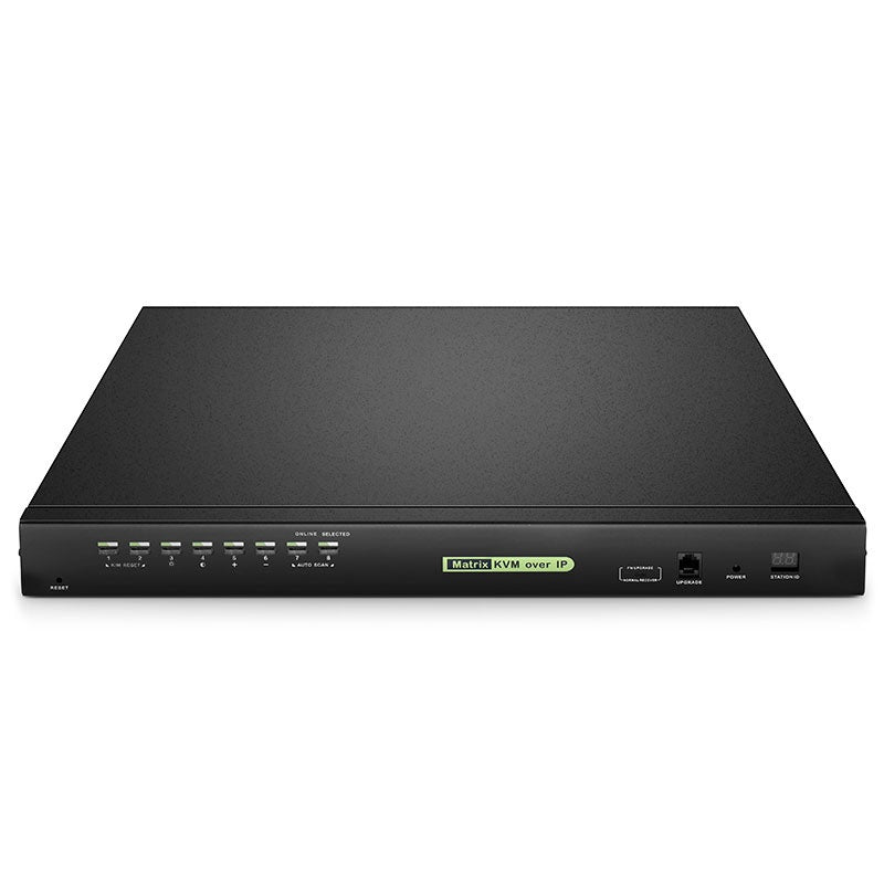 8-Port x2 Users Cat5e/6/7 1U Rack-Mount USB KVM Switch with IP Remote Access, 8 Interface Modules Included