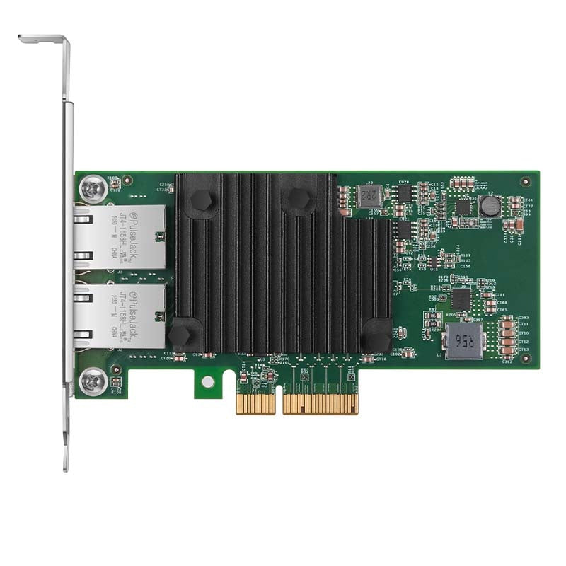 Intel X550-AT2 Based Ethernet Network Interface Card, 10GBase-T Dual-Port, PCIe 3.0 x 4, Comparable to Intel X550-T2, Full Height&Low Profile