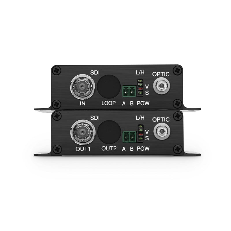 Mini 1 Channel Unidirectional HD-SDI over Optical Fiber Transmitter and Receiver Set